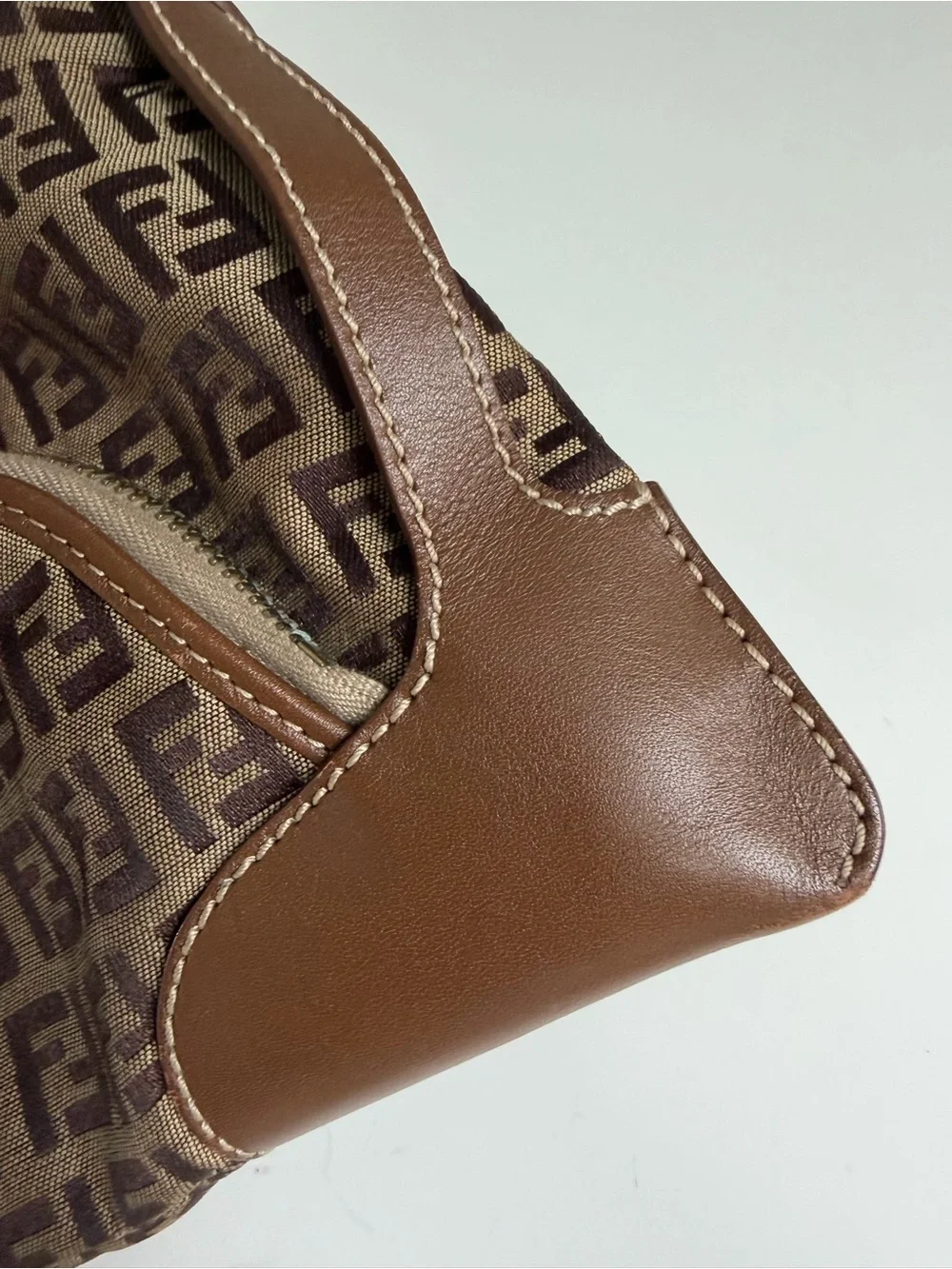 Fendi Brown Monogram Zucchino FF Chef Vintage - Picture 6 of 12